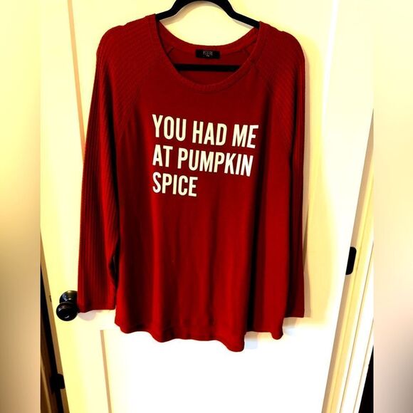 MODERN CANVAS BRAND WOMENS AUTUMN SHIRT PUMPKIN THANKSGIVING - Picture 1 of 4